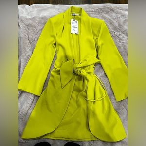 Zara green blazer dress